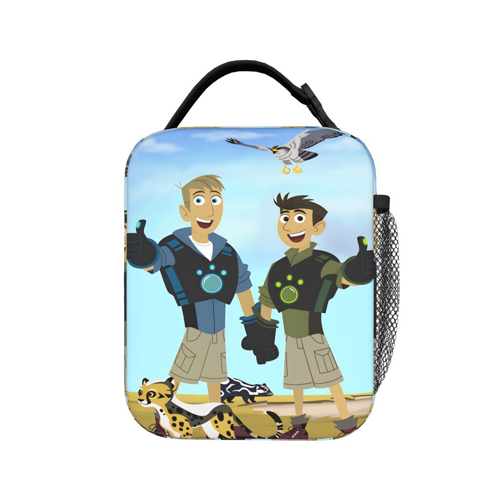 Wilds Kratts Lunch Bag Leisure Lunch Box School Convenient Thermal Tote Handbags For Adult Oxford Print Cooler Bag