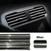 10Pcs Car U Shaped Air Outlet Decorative Strip Universal Chrome-Plated PVC Trim Strip Decor for Auto Interior Styling Accessorie