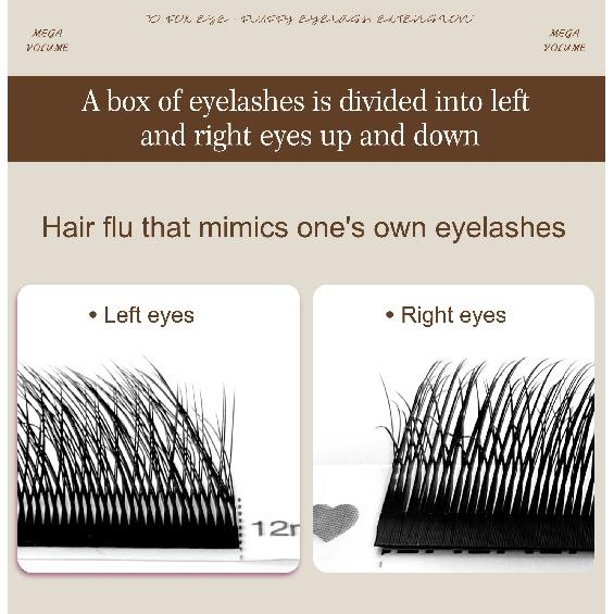 CoMango Fox 5D Shaped Eyelashes Mix8-13 Technological Fibers False Eyelashes Extension Promade Volume Fans Lash Cosmetics
