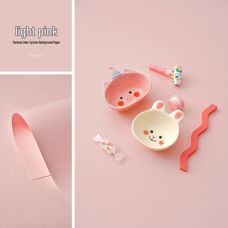 Macaron Colored Photography Background Paper - White, Blue, Red, Gray, Green, Pink, Beige Monochrome Cardstock Base