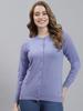 Womens Regular Fit Solid Cardigan