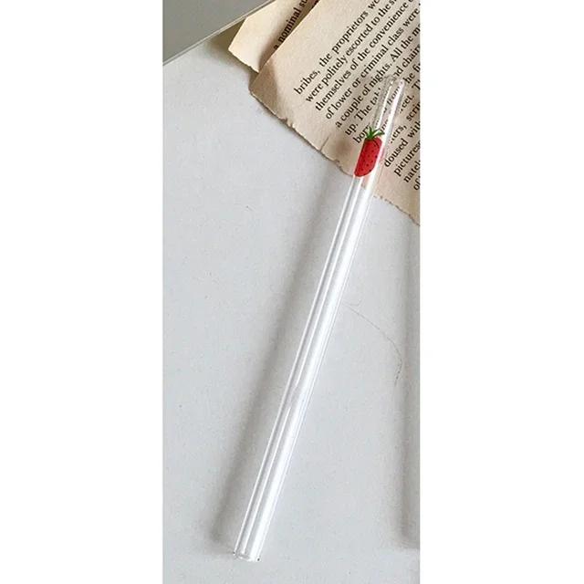 

260/360 мл Клубничный милый стеклянный стакан без трубочки креативный прозрачный стакан для воды студенческое молоко термостойкое стекло Nana 1PCS