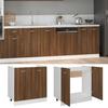 Lyon Under Sink Cabinet Brown Oak Effect 80 X 46 X 81.5 Cm Engineered Wood
