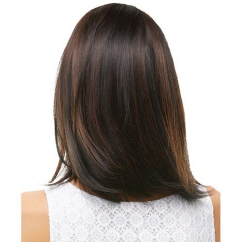 Partial Distribution Type Medium Long Straight Wig Puce 12Inch Wigs Facial Hair