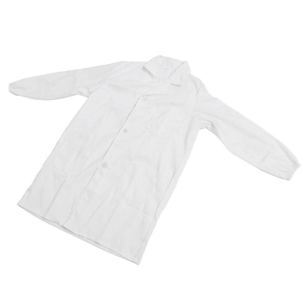 Long Sleeve Lab Coat White Laboratory Coat Long Sleeve Medical Doctor Nurse Student Uniform