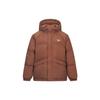 Solid Color Comfortable Warm Down Jacket Unisex Outerwear Brown 24FRM207UGBR