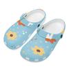 White Printed EVA Casual Clogs Men Women Soft Sole Breathable Lightweight Slip On Sandals Slippers Summer Daily Leisure Shoes
