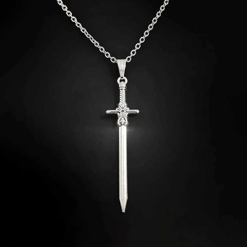 Collana Ciondolo Croce Gotica Per Uomo e Donna Con Catena in Lega e Stile Vintage