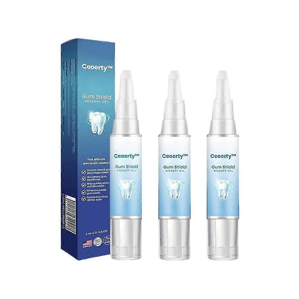 Conjunto de 3 Géis para Reparo da Gengiva - Regeneração Gengival, fortalece a Gengiva, reduz Inflamações, Clareamento, Proteção contra Recessão