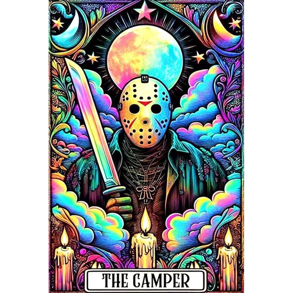 

Disney Diamond Painting 5D Friday The 13th Jason Tarot Style Art Illustration Cartoon Movie Cross Stitch Embroidery Handmade Gift Home Decoration Round 20x30cm