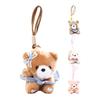 Cute Dress Up Bear Stuffed Bear Pendant Plush Keychain Small for Bag Backpack