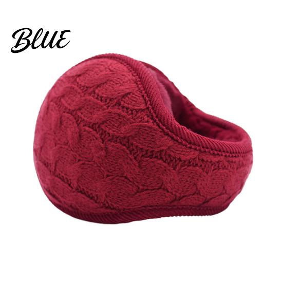 Cozy Ear Protectors Winter Muffs for Women Men Foldable Earmuffs with Thickened Warm Plush Lining Soft Knit Thermal Warmers Outdoor Sports