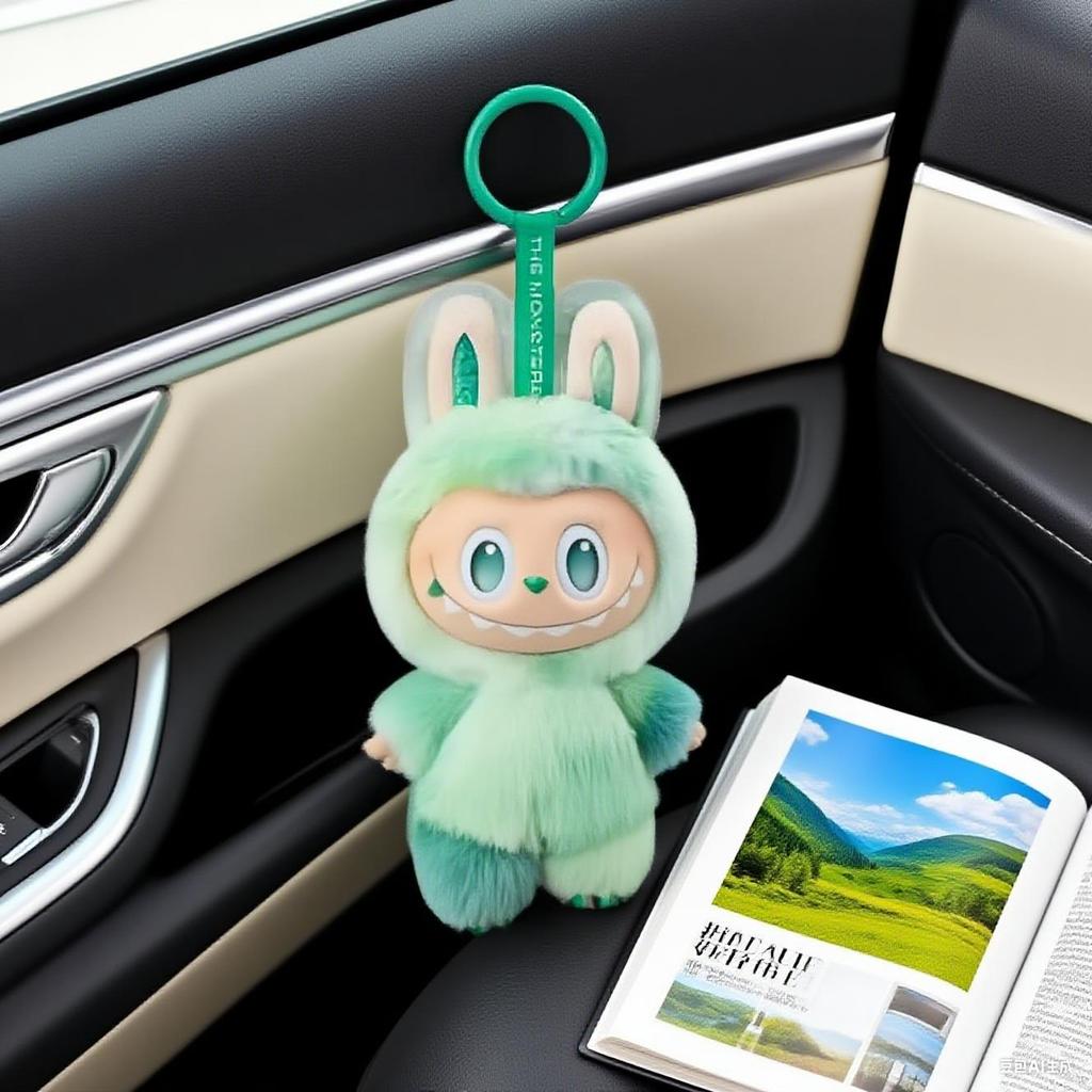 New 3.0 Labubu, Highquality The Third Gen Car Charm - Forest Elf Vinyl Auto Ornament, Mirror/Dashboard Decor, Gifts, Safe Decorpendant for Car