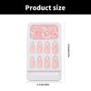 24 Pcs Press On Nail Set Acrylic False Nail With Lace and Flower Designs Nail Accesories Stick On Nail for Daily Wear