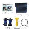 DIY Black Faux Leather Car Steering Wheel Cover For BMW E60 (Sedan) 530d 2003-2009 E61 (Touring) 2004 2005-2009