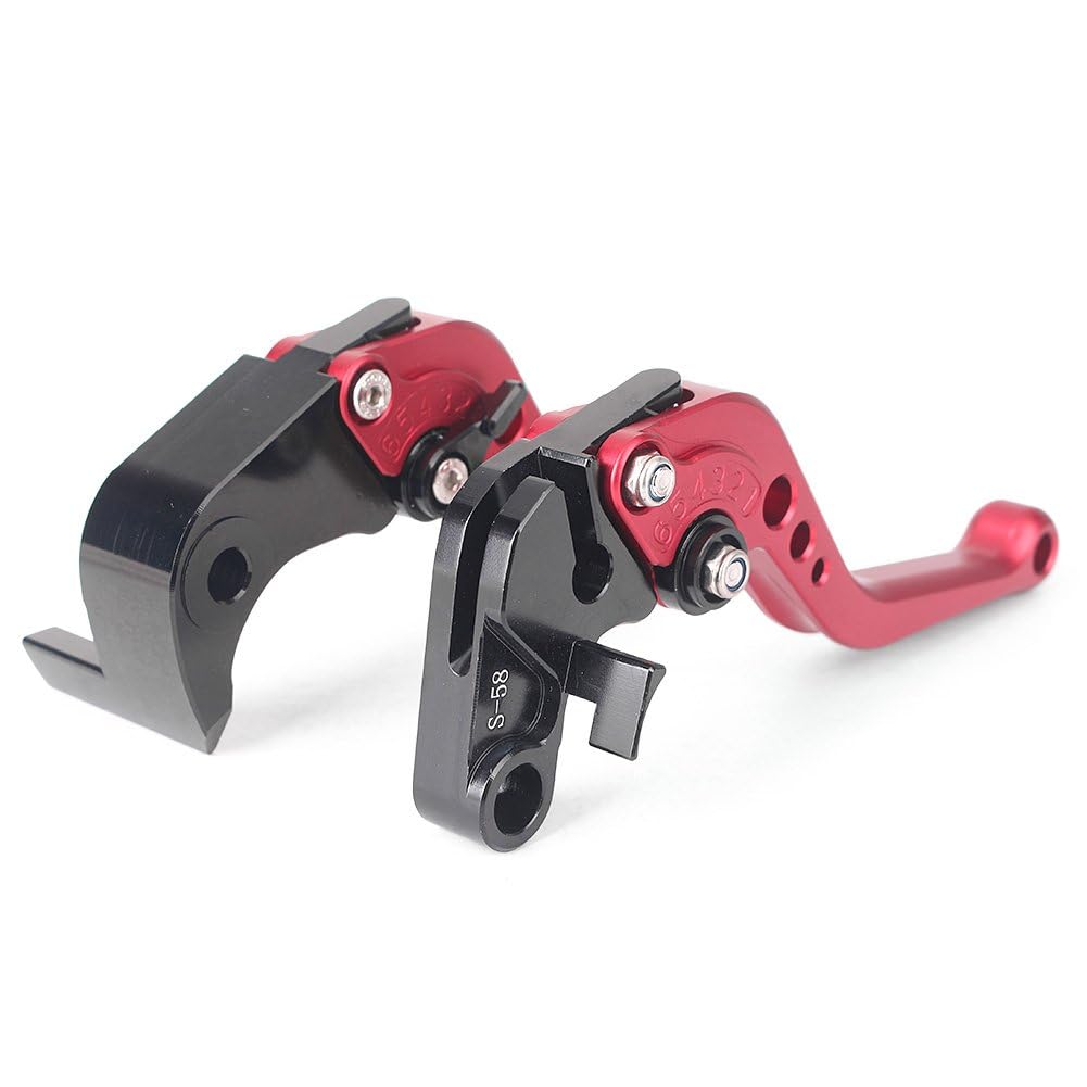 AL-mart Motorcycle Short Style Brake Levers Clutch Levers Levers Set 6 Levels Adjustable for Honda VTR1000F 1998-2005, CBF1000 2006-2009