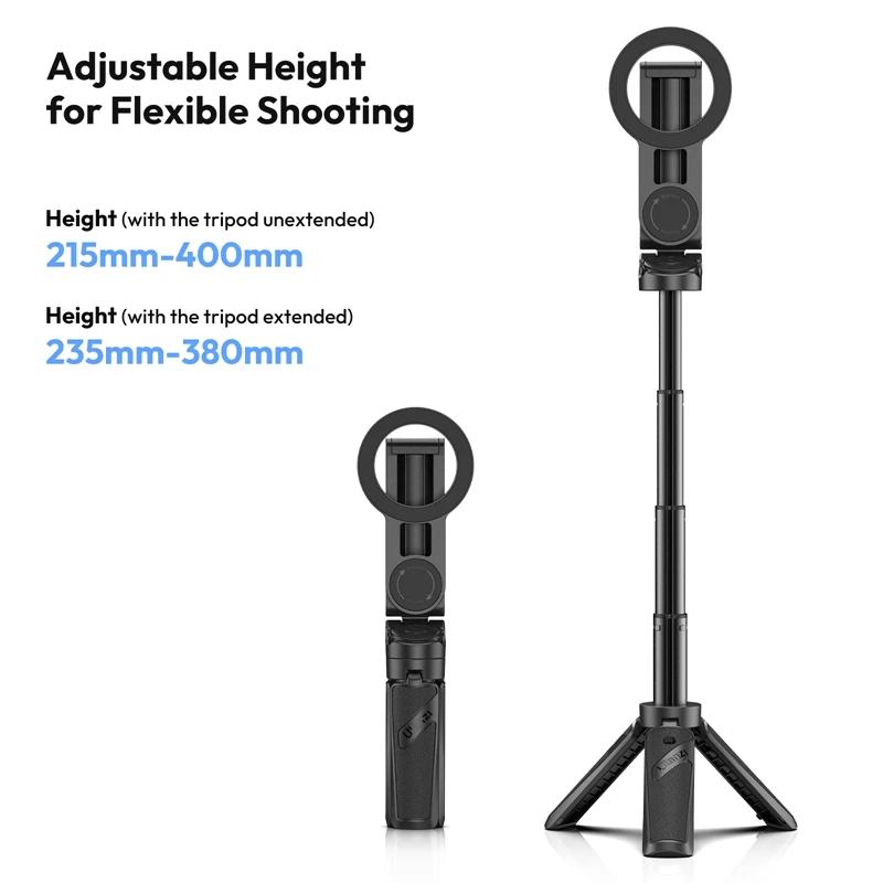 Ulanzi JJ03 Magnetic Phone Tripod Wireless Handle Selfie Stick Desktop Foot Suitable iPhone 16/15/14/13 Pro Max
