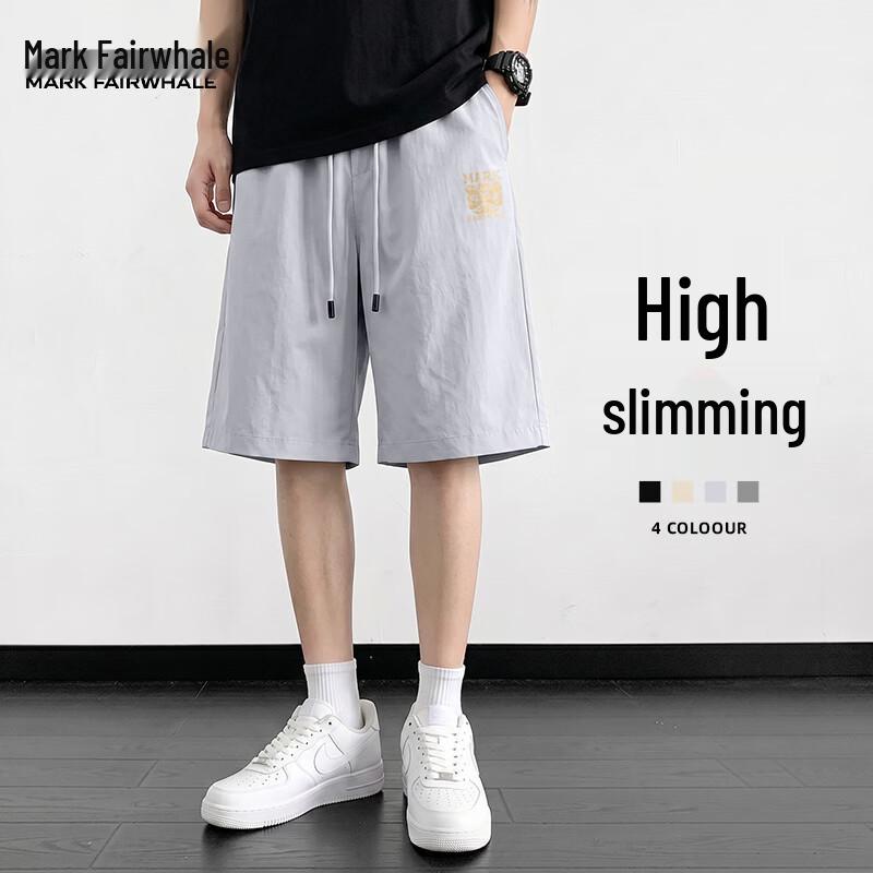 Mark Fairwhale Men's Summer Ice Silk Quick-Dry Sports Shorts