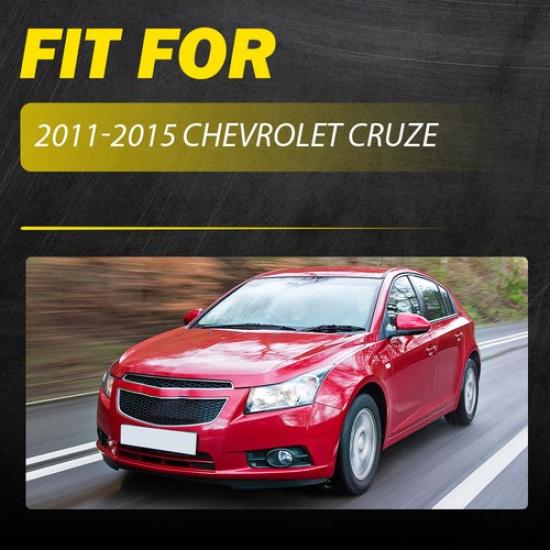 2PCS Interior Left&Right Door Handles For 2011-2015 Chevrolet Cruze Black+Chrome