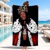 King Of The Rapper Beach Towel, Microfiber Beach Towel, Perfect For Pool, Beach, Travel, Home Decor Beach Party Fan gifts