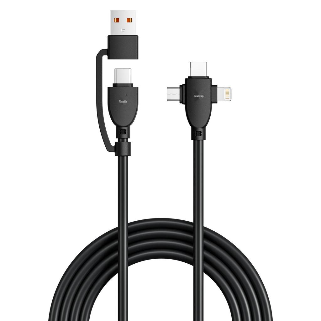 240W 5-in-1 Liquid Silicone Fast Charging Cable for iPhone 17 & Android