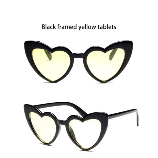 Hjärtformade solglasögon Love Damsolglasögon Solglasögon Europeiskt och amerikanskt mode Hjärtsolglasögon Rider Glass UV-skydd