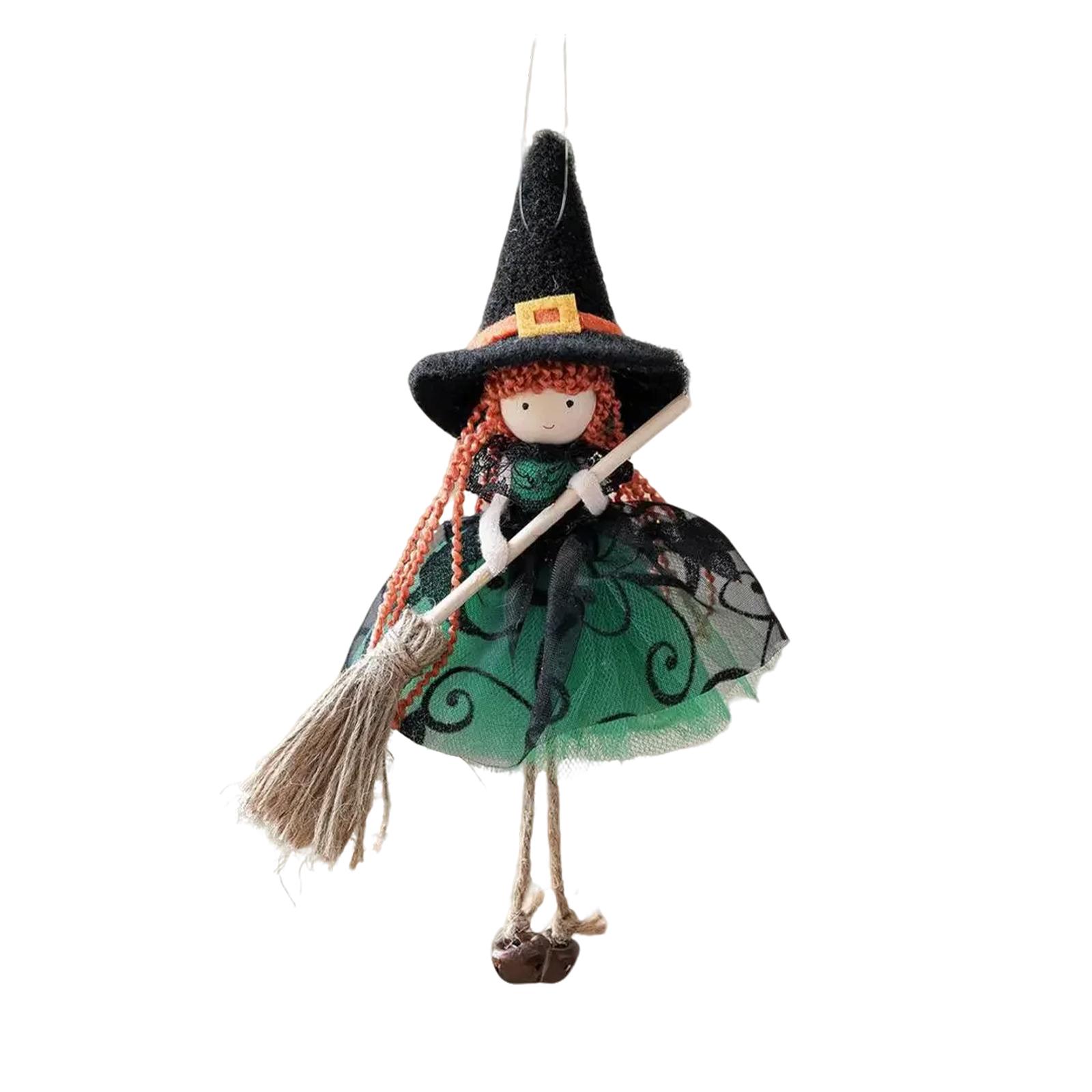 

Halloween Decoration Mesh Girl Angel Pendant Hanging Foot Doll Halloween Pendant Atmosphere Ornaments One Size зелёный