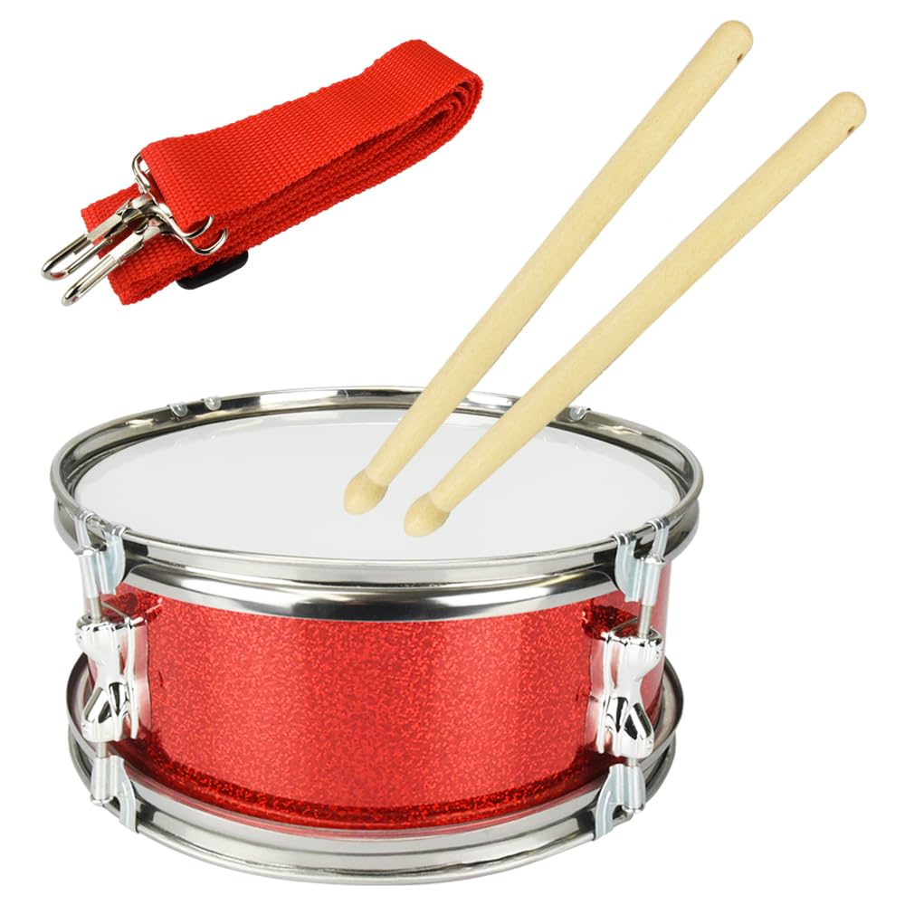 Lightweight and compact percussion set with drumsticks and neck strap for school plays, theater performances, cheerleading, and concerts
