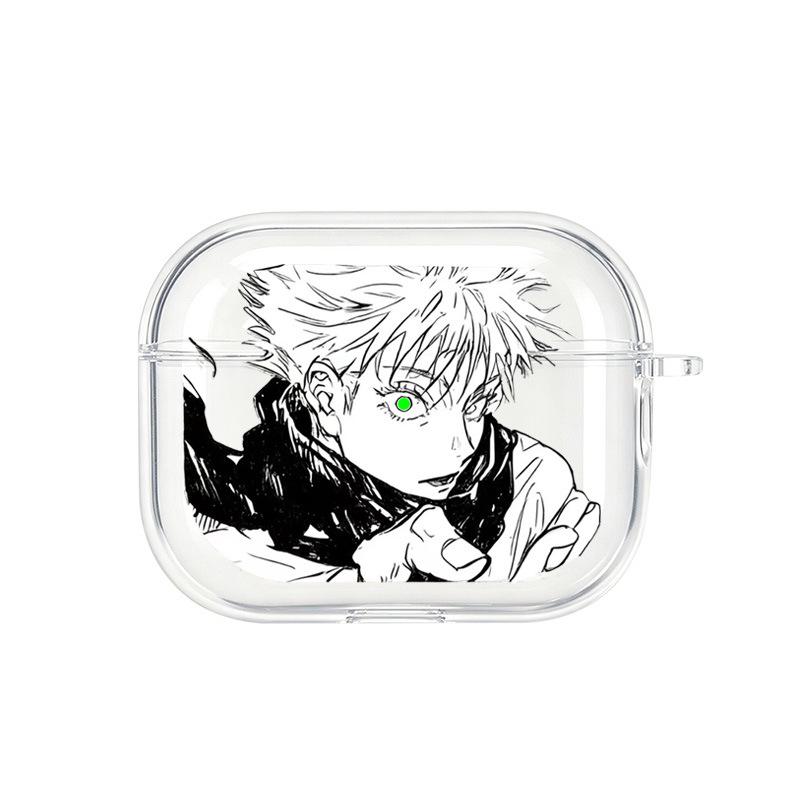 Jujutsu Kaisen Gojo Satoru AirPods Pro Schutzhülle (Kompatibel mit 2., 3., 4. und 5. Gen) Kopfhörerschale AirPods 4th Gen white