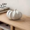 Minimalist Pumpkin Decor Halloween Ornaments, Resin Delicate Texture Stable Sculpture, Spotted Modern Home Textured Accents, for TV Cabinet Wine