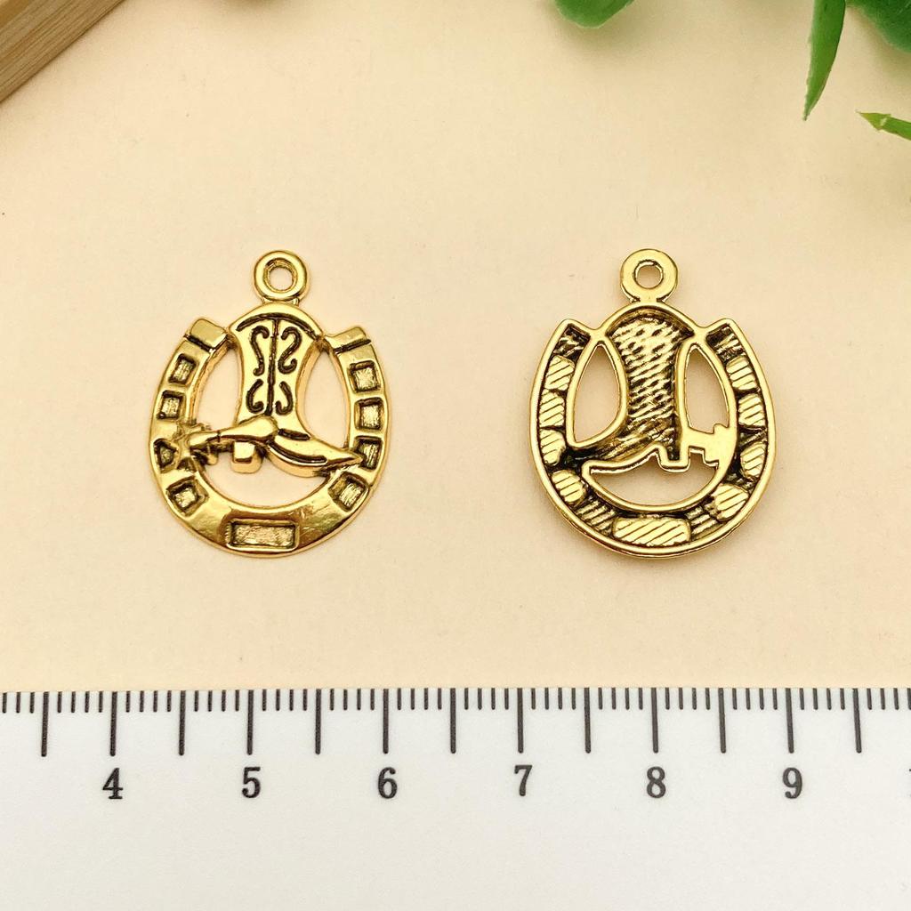 Western Cowboy Hat Boots Keychain with Horse Pendant