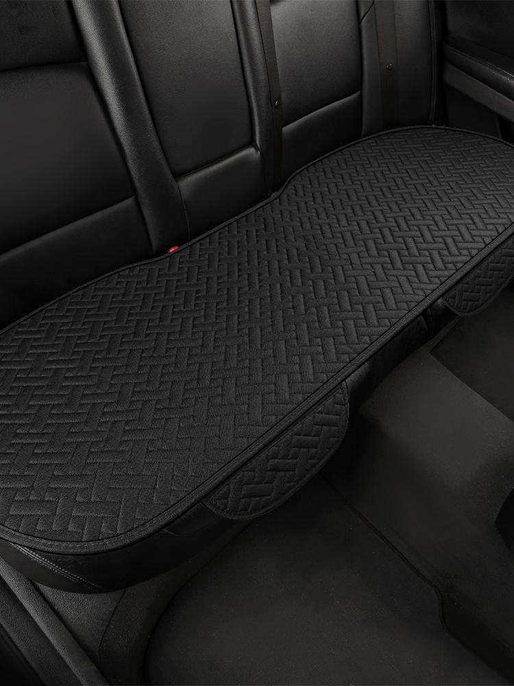 Linen Car Seat Cover Suitable For All Seasons, Small Three Piece Single Seat Anti-Skid Protector, Universal For Most Suvs, Truck
