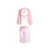 Sex underwear enchanting retro tulle perspective seduction pearl fringed belly pocket sharding tied skirt exotic suit