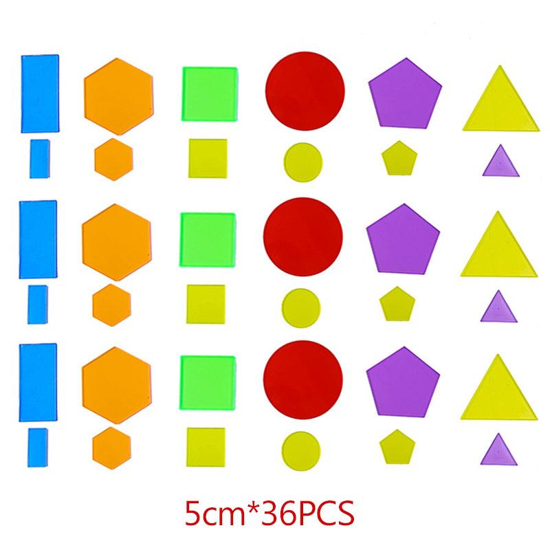 Montessori Translucent Geometric Puzzle Kids Toys Rainbow Blocks DIY Thinking Game Sensory Education Learning Light Table Toys