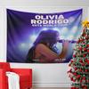 A Singer Performing On Stage with Bright Lights and Event Text Overlay. Patterned Tapestry for Bedroom and Living Room Home Decor