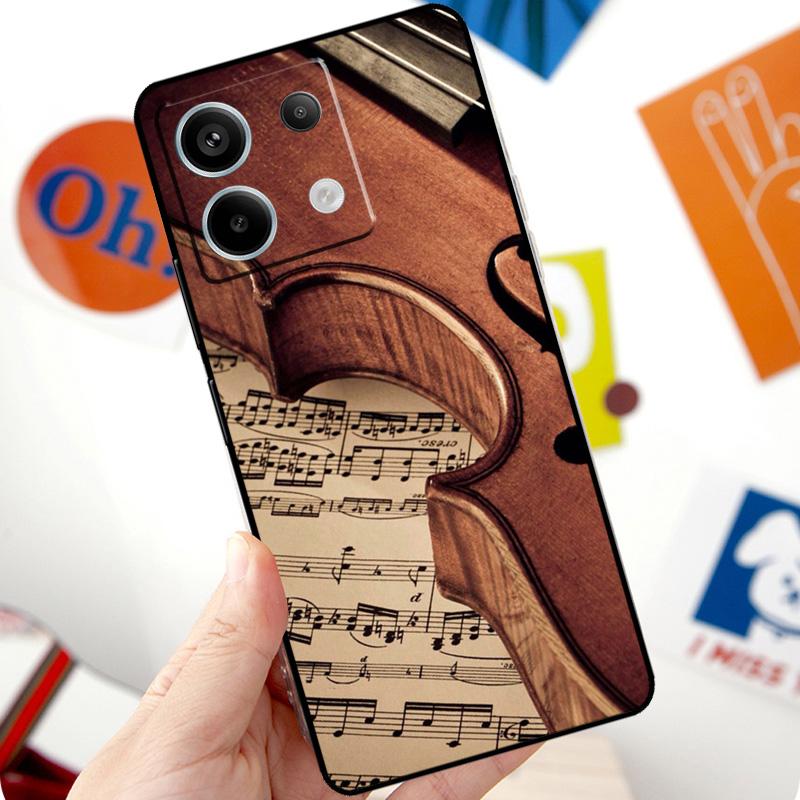 Elegant Violins Bow Sheet Music Funda For Xiaomi Redmi Note 13 10 11 12 14 15 Pro Plus Case For Redmi 15 12C 13C 14C 10C 15C