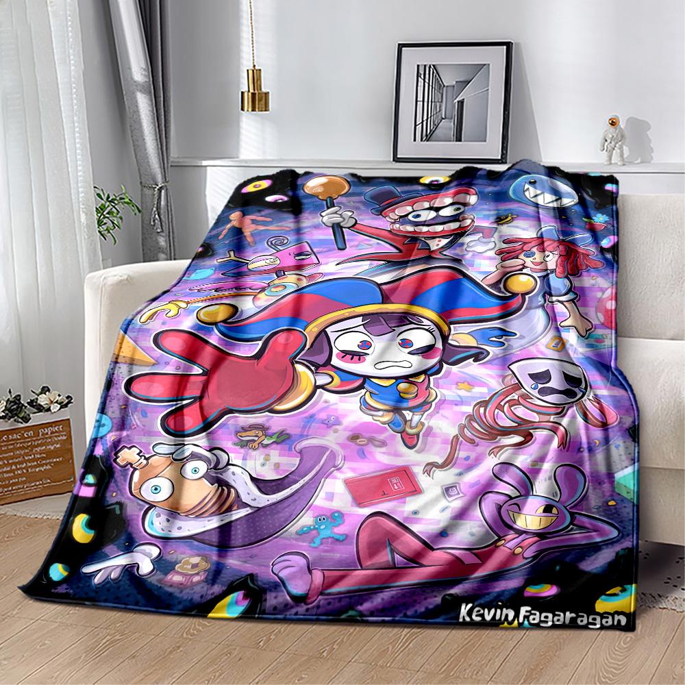 Digital Circus Blanket Ultra-Soft Perfect for Office Chair Chair Office All-Season Use Playful Design Gift for Travel Home Birthdays