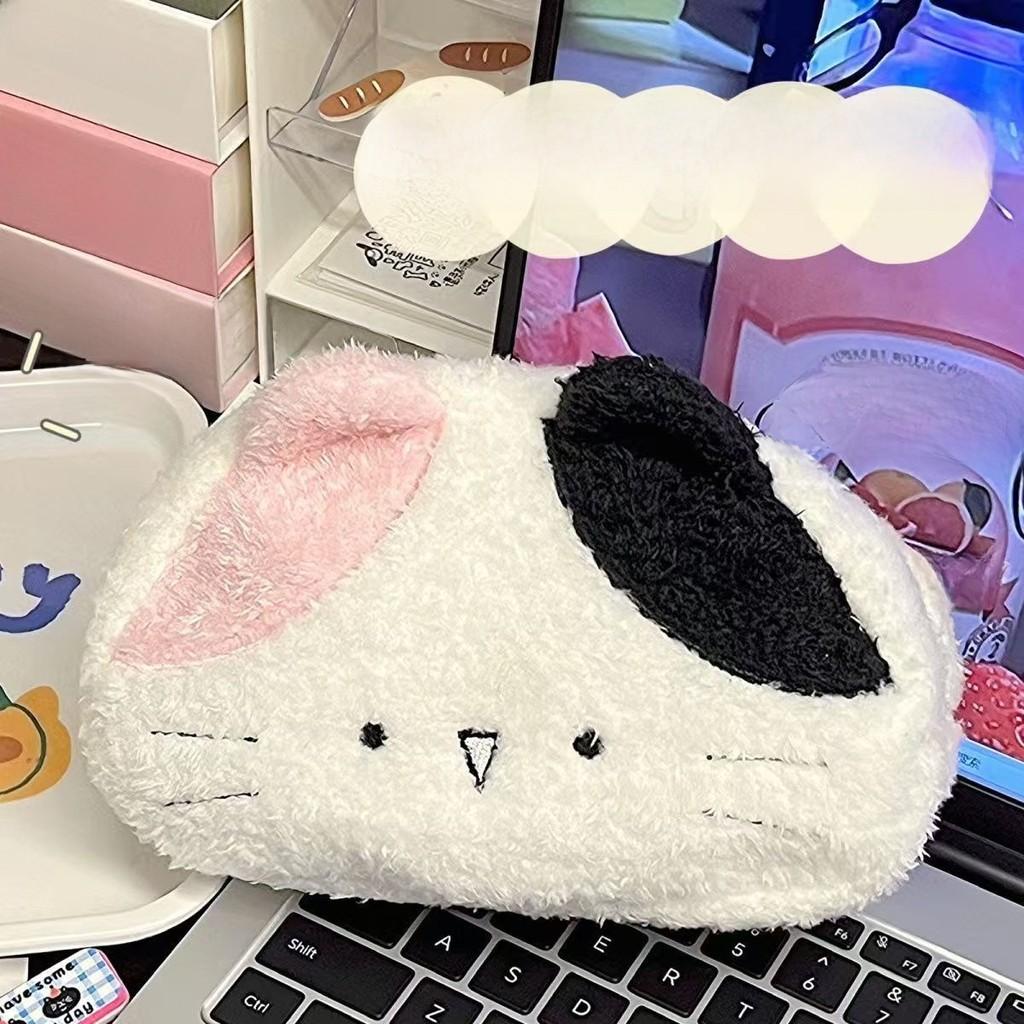 Cat Plush Pencil Case With Large Capacity For Students And Kids