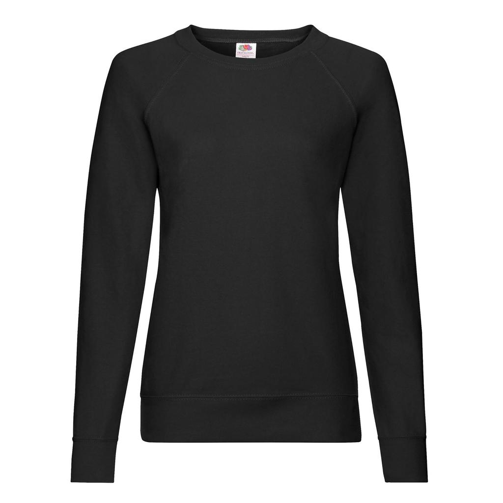 FRUIT OF THE LOOM Womens/Ladies Lightweight Lady Fit Raglan Sweatshirt