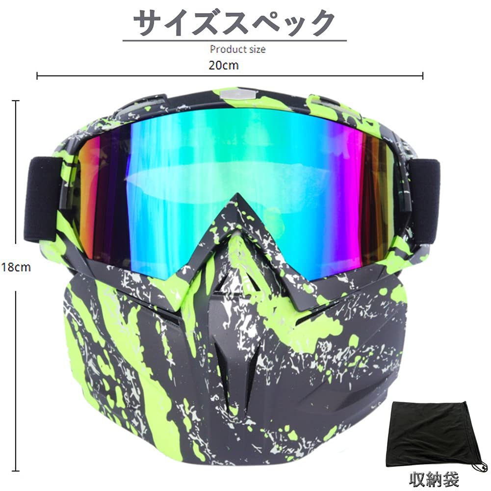Lvhei Goggles, Face , Helmet Compatible, Face Guard, Motorcycle, Primed, Jet Offroad, Motorcycle Goggles,