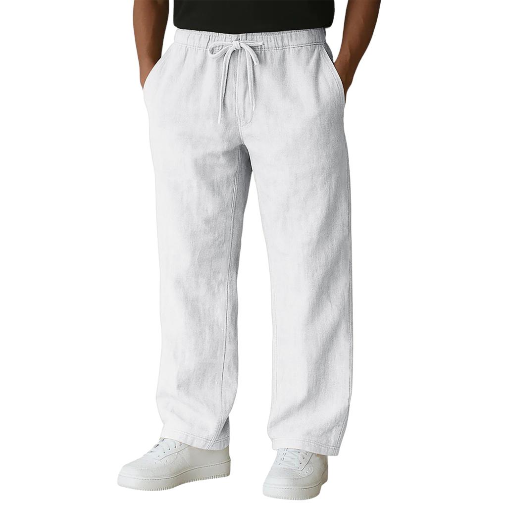 Men's Relaxed,Fit Drawstring Straight,Leg Pants