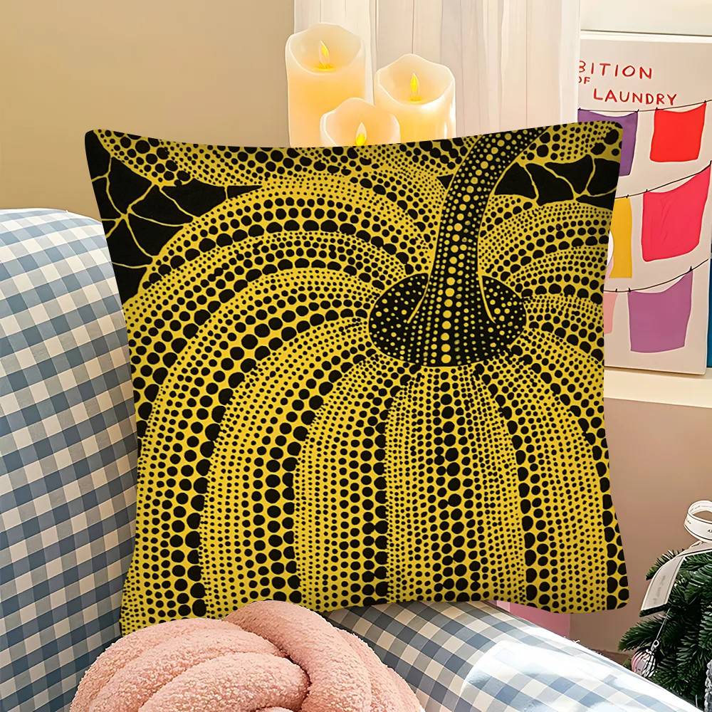 1Pc Y-Yayoi Art K-Kusama Pillow Case Fashion Square Pillowcase Bedroom Sofa Room Ins Decoration Leisure