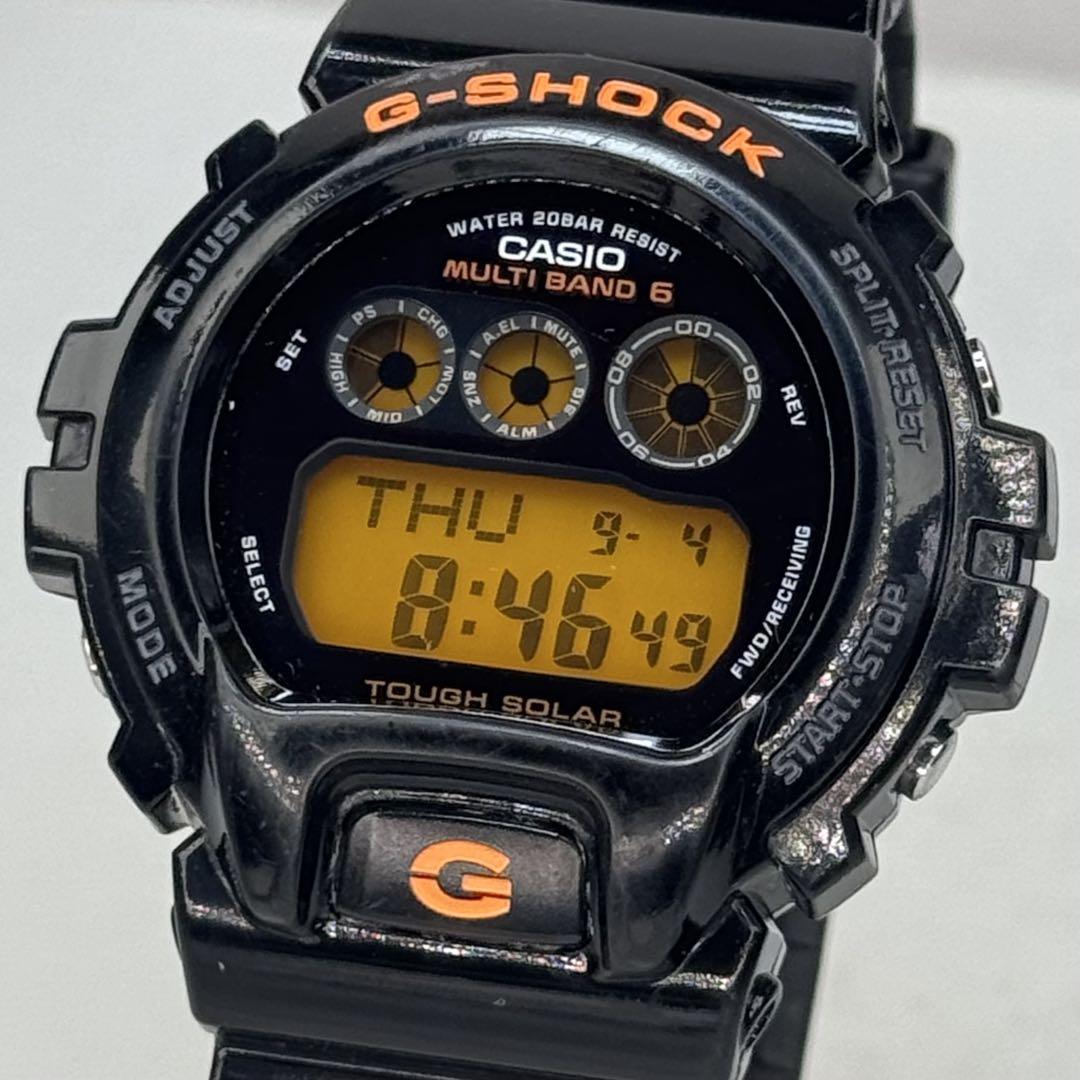 

[USED] G-SHOCK GW-6900B Radio Solar Black Orange Working