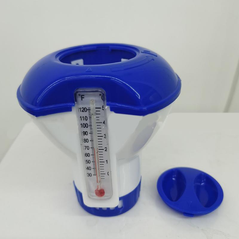 Swimming Pool Floating Chemical  Dispenser With Thermometer Disinfection