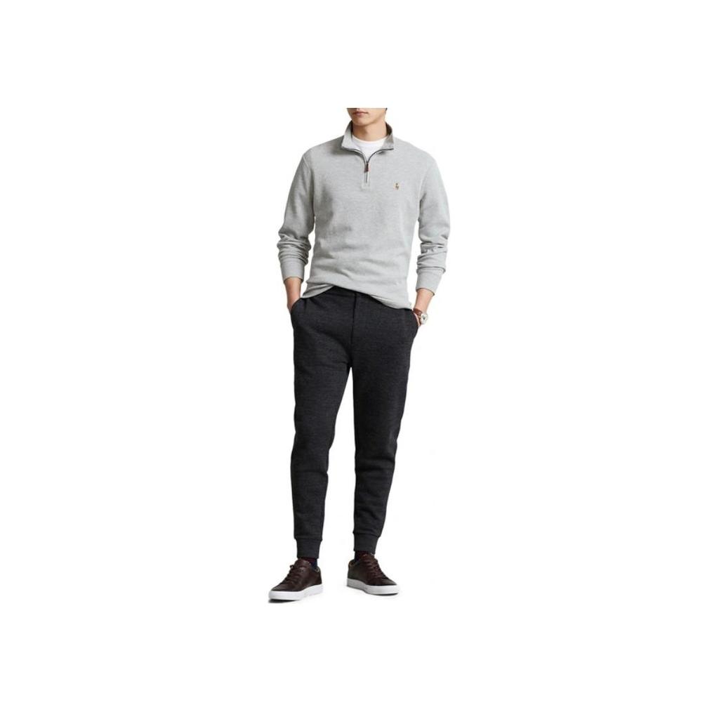 Polo Ralph Lauren Embroidered Logo Polo Collar Long Sleeve T-Shirt Men Tops Light-Gray 710671929-009