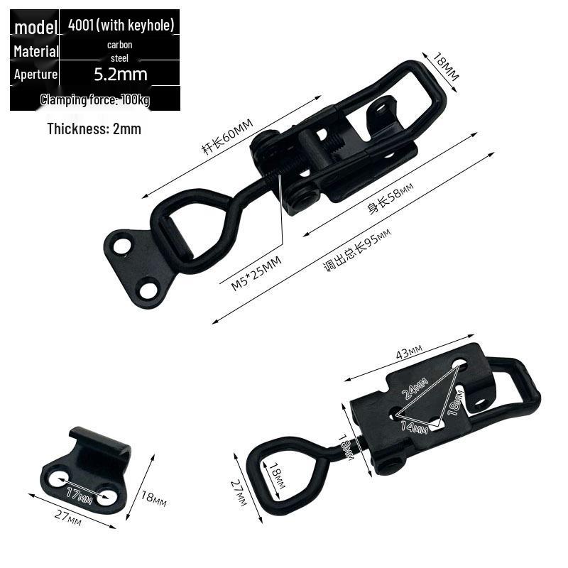 Adjustable 304 Stainless Steel Door Bolt Latch Toggle Fixture