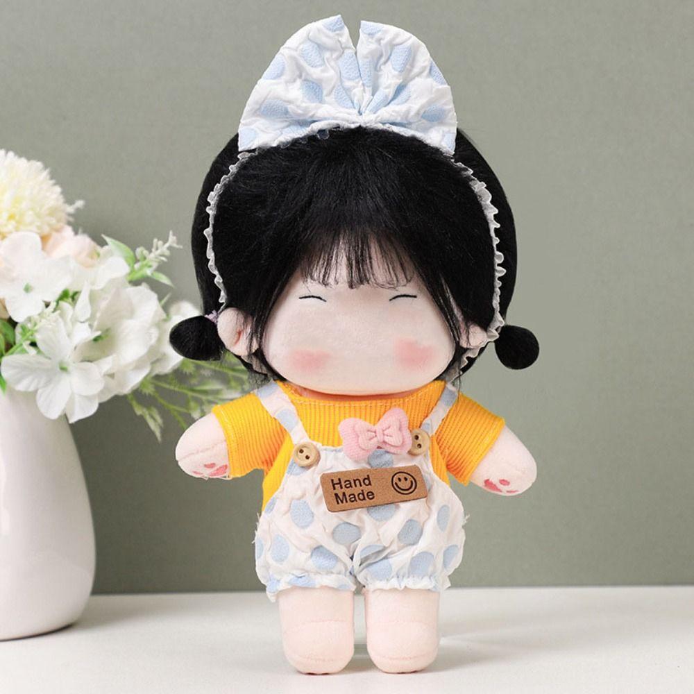 Multicolor Miniature Dress Suit 20CM Shirt Braces Set Gift Doll Clothes  Cotton Stuffed Doll