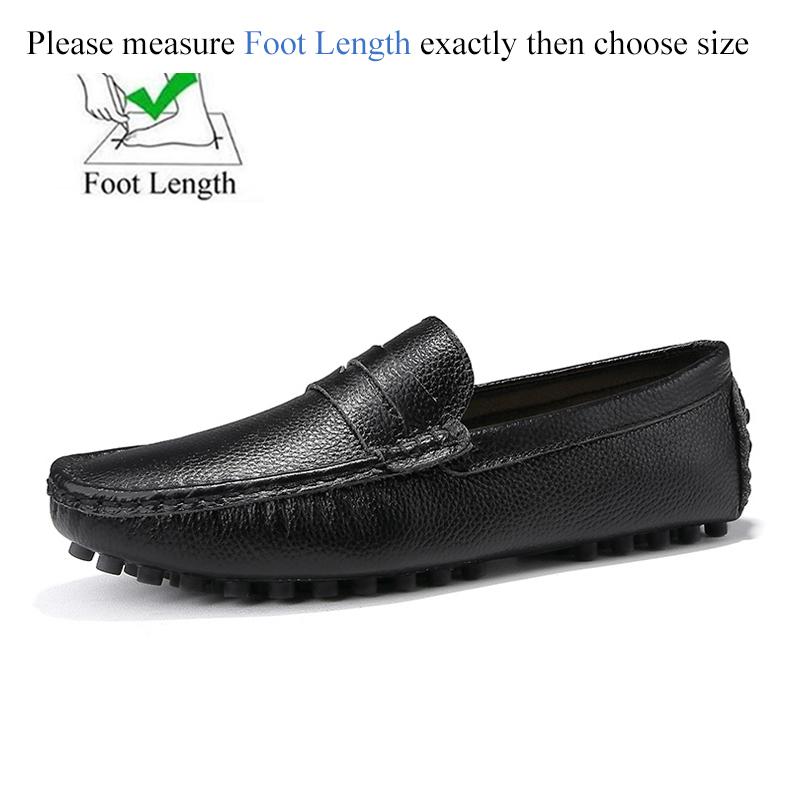 Loafers Men Mocassin Leather Flats Casual Shoes Plus Big Size 48 White Slip-On Driving Walking Shoes Chaussure Homme Cuir