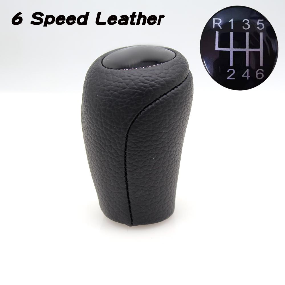 Leather Gear Shift Knob 10MM for MAZDA 3 BK BL 5 CR CW 6 II GH CX-7 ER MX-5 NC III 23 MT 5/6-Speed Lever Ball Car Accessories