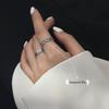 Korean Style Retro Three-Piece Adjustable Ring Set for Women - Fashionable Plain Band, Index Finger, and Open Rings - Trendy Student Hand Jewelry
